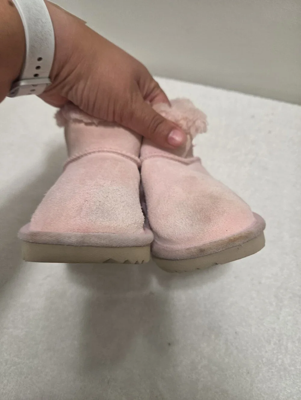 UGG Classic Mini Bailey Mixed Bow Boot for Kids Pink Size 10
